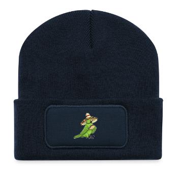 Taco Perroquet - Beanie recyclé à patch - bleu marine - Devant