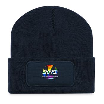 14. Geburtstag 2012 Jungen und Mädchen Geschenk - Recycelte Patch Beanie - French Navy - Vorne