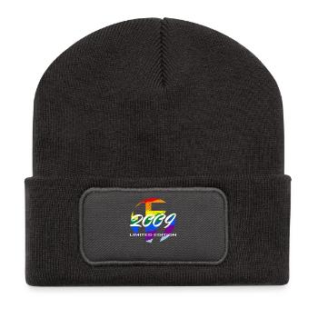 17. Geburtstag 2009 Jungen und Mädchen Geschenk - Recycelte Patch Beanie - Dunkelgrau - Vorne