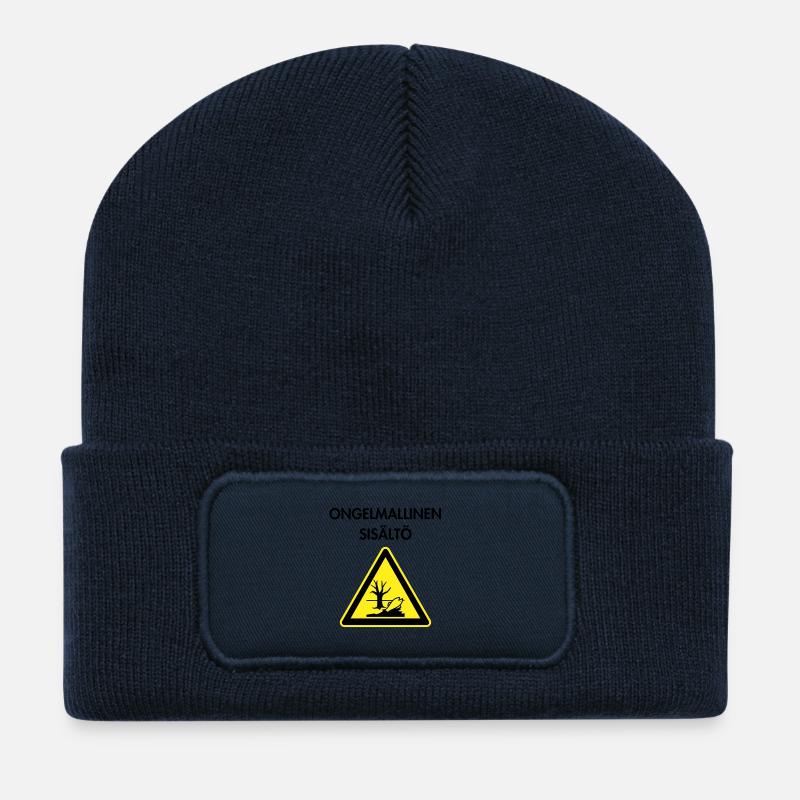 Problematischer Inhalt - Recycelte Patch Beanie - French Navy