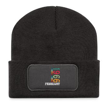 60e anniversaire février 1966 Millésime - Beanie recyclé à patch - charbon - Devant