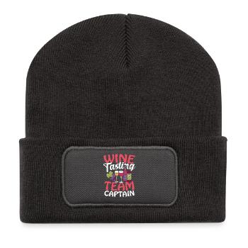 Capitaine de l’équipe de dégustation de vin - Beanie recyclé à patch - charbon - Devant