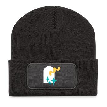Sparkling Shapes Explosion - Recycled Patch Beanie - dark grey - Front