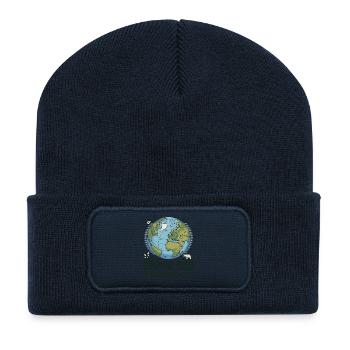 Greenland Is Not For Sale - Recycelte Patch Beanie - French Navy - Vorne