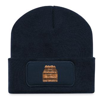 Scheiße in den Dielenritzen... - Recycelte Patch Beanie - French Navy - Vorne