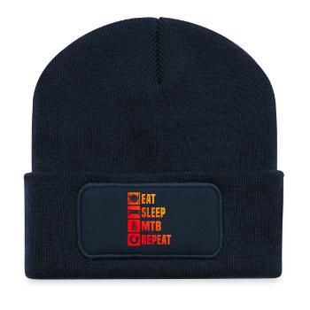 Œuvres modernes de VTT - Beanie recyclé à patch - bleu marine - Devant