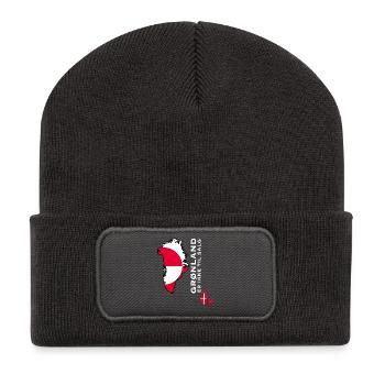 Emblème du Groenland Non à vendre - Beanie recyclé à patch - charbon - Devant