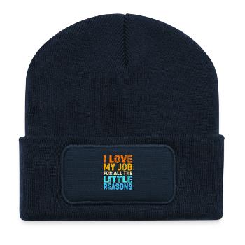Krankenschwester Schule - Recycelte Patch Beanie - French Navy - Vorne