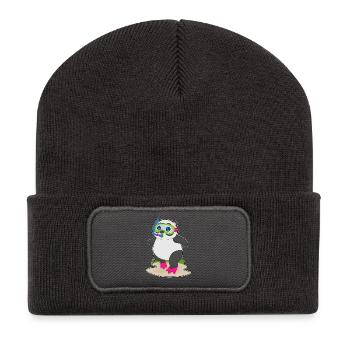 Panda Diver Snorkel Diving - Recycled Patch Beanie - dark grey - Front