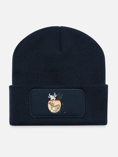 Happy easter - Recycelte Patch Beanie - French Navy