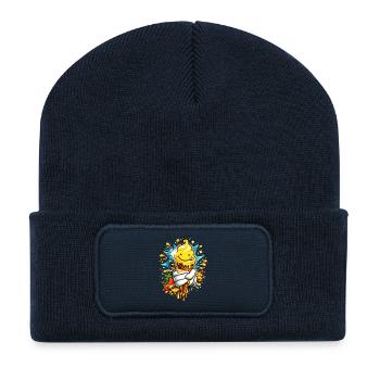 Fröhliche Schmelzende Eiscreme Illustration  - Recycled Patch Beanie - french navy - Front
