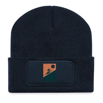 Uphill and still enthusiastic | Road bike - Recycled Patch Beanie - french navy - Front