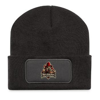 Rotkäppchen (Koträppchen) Parodie: Scheiß Märchen - Recycelte Patch Beanie - Dunkelgrau - Vorne