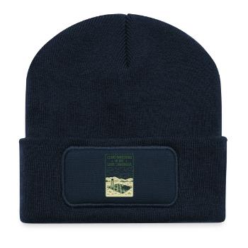 Wolken beobachten | Cottagecore Natur Vibe - Recycelte Patch Beanie - French Navy - Vorne