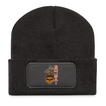 Bonsai Skull Japanese Zen Tree Design - Recycelte Patch Beanie - Dunkelgrau - Vorne