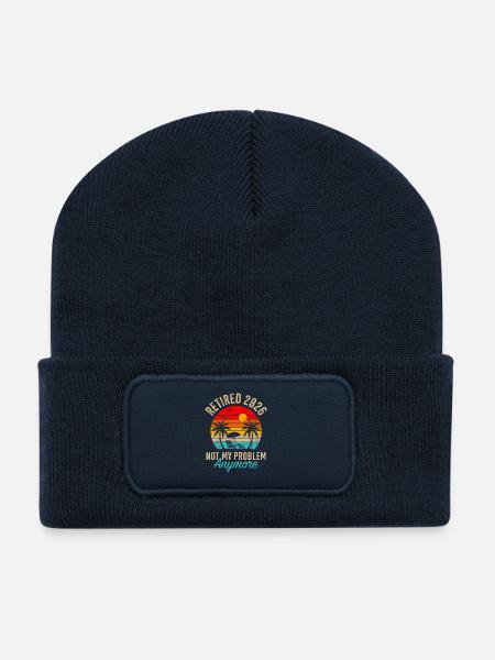 Retraité 2026 Not My Problem Anymore - Recycled Patch Beanie - french navy