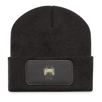 Just One More Quest Botanical Controller - Recycled Patch Beanie - dark grey - Front