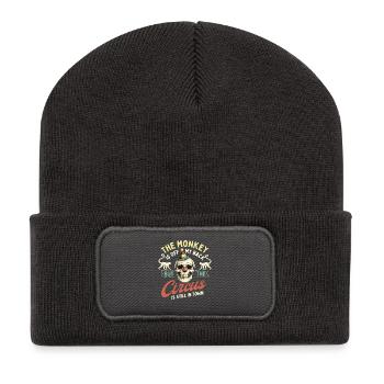Affe von meinem Rücken Zirkus in der Stadt Erholung - Recycelte Patch Beanie - Dunkelgrau - Vorne