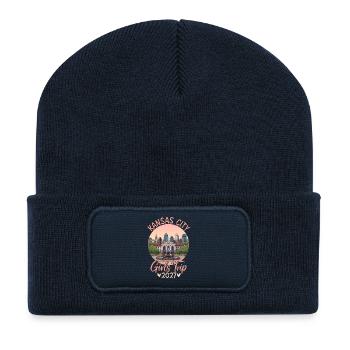 Kansas City 2027 Girls Trip - Recycelte Patch Beanie - French Navy - Vorne