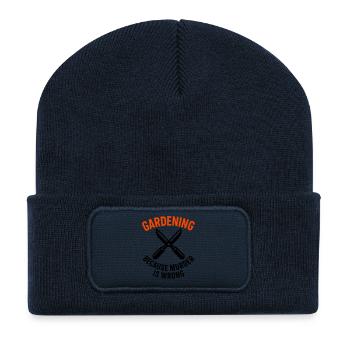 Gartenschnittscheren Anti-Stress-Humor - Recycelte Patch Beanie - French Navy - Vorne