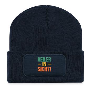 Chasse Chasse Chasseurs Chasseurs - Beanie recyclé à patch - bleu marine - Devant
