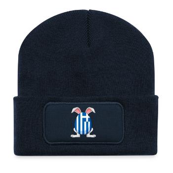 Kleiner Tsourekaki, griechischer Oster-Pascha-Hase, - Recycelte Patch Beanie - French Navy - Vorne