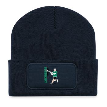 Joueur de crosse - Beanie recyclé à patch - bleu marine - Devant