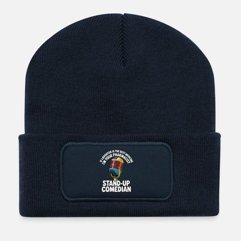 Stand-up komiker - Recycled Patch Beanie - navy