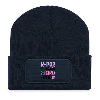 K Pop Birthday Girl Crew - Recycelte Patch Beanie - French Navy - Vorne