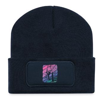 Vertical Cloth Vintage Aerial Acrobatics Aerial Silk - Recycled Patch Beanie - french navy - Front