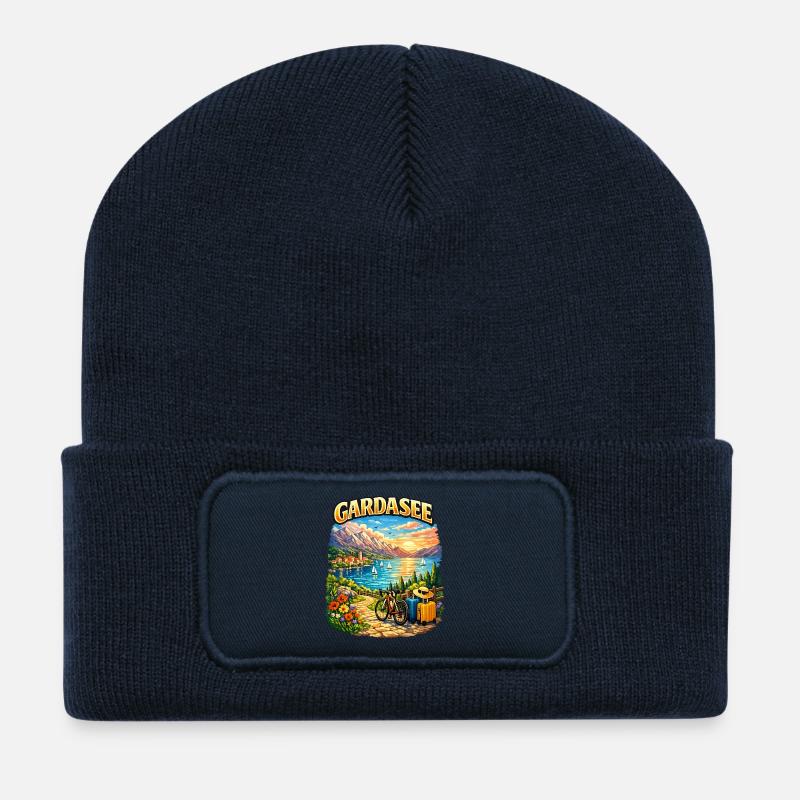 Gardasse, holidays and cycling - Recycled Patch Beanie - french navy