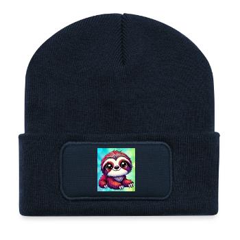Faultier - Recycelte Patch Beanie - French Navy - Vorne