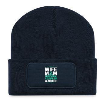 Névralgie du trijumeau - Beanie recyclé à patch - bleu marine - Devant