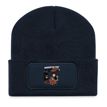 Horrorfilm-Fan Professor Angst - Recycelte Patch Beanie - French Navy - Vorne