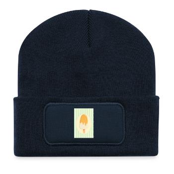 Popsicles Retro Summer Design - Recycled Patch Beanie - french navy - Front