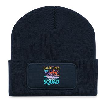 Galentines Cruise Family Vacation Trip Cruising - Recycled Patch Beanie - french navy - Front