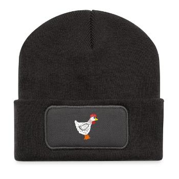 Colorful Chicken Chickens Hen Hens - Recycled Patch Beanie - dark grey - Front