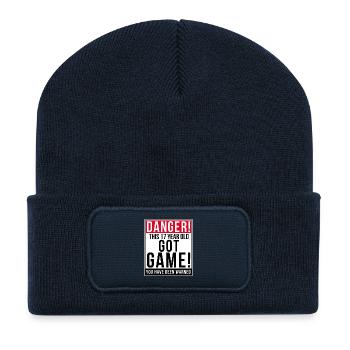 Danger: Seventeen Got Game - Recycled Patch Beanie - french navy - Front