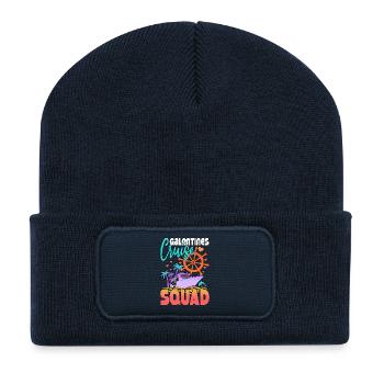 Galentines Cruise Squad Familienurlaubskreuzfahrt - Recycelte Patch Beanie - French Navy - Vorne