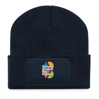 Logo Designer Simple Shapes Big Creative Designer - Recycled Patch Beanie - french navy - Front