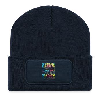 Medical Coder - Recycled Patch Beanie - french navy - Front