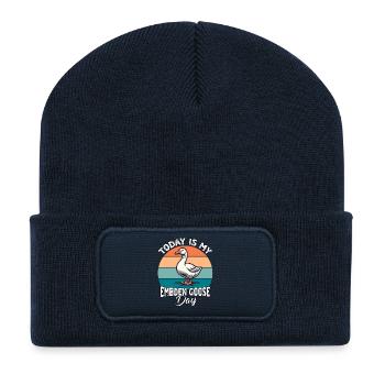 Emdengans Embden Goose - Recycelte Patch Beanie - French Navy - Vorne