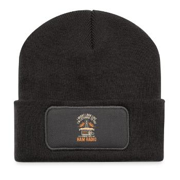 Ham Radio Headspace Humor - Recycled Patch Beanie - dark grey - Front