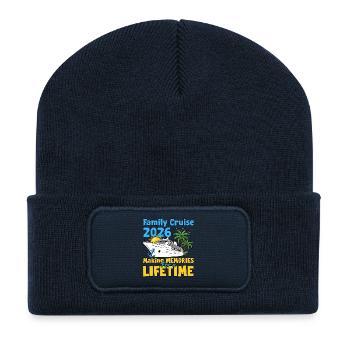 Family Cruise Vacation Trip Cruising - Recycled Patch Beanie - french navy - Front