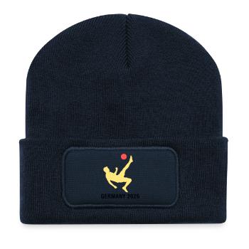 Fußballer 2026 Deutschland Fan - Recycelte Patch Beanie - French Navy - Vorne