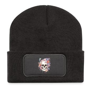 Sakura Cherry Blossom - Recycled Patch Beanie - dark grey - Front
