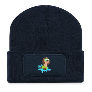 Otter Schwimmen Schwimmbrille Sommer - Recycelte Patch Beanie - French Navy - Vorne