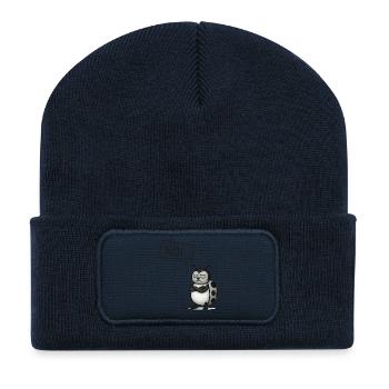 Nö! Marienkäfer – Der Glücksbringer sagt Nein - Recycelte Patch Beanie - French Navy - Vorne