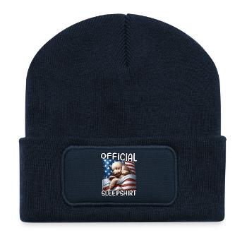 Poodle US Sleep Shirt - Recycled Patch Beanie - french navy - Front