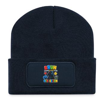 Bruh 6ix Se7en Gaming Vibe - Recycelte Patch Beanie - French Navy - Vorne